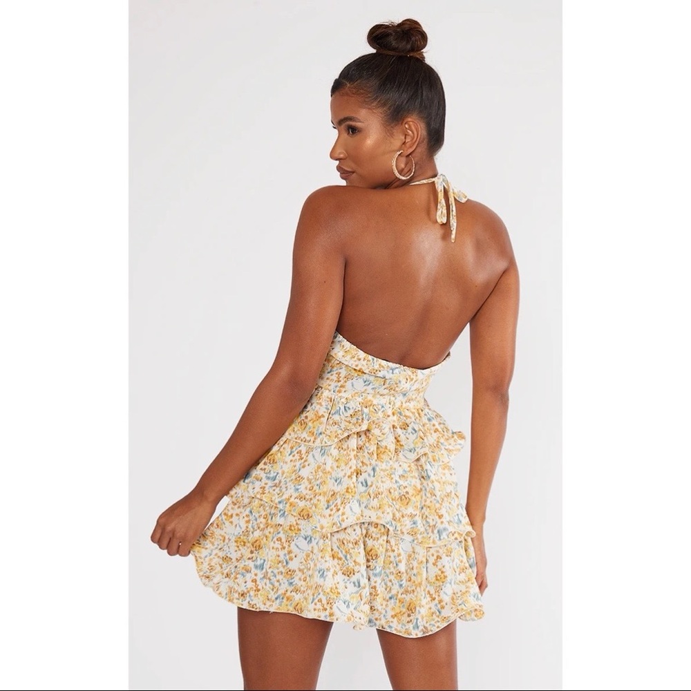Halter Ruffle Mini Dress - Picture 2 of 3
